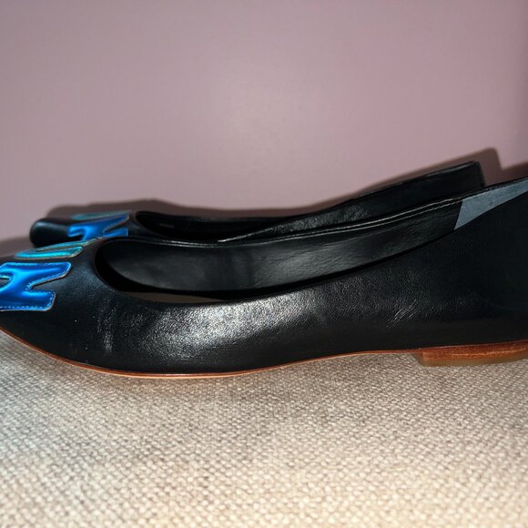 Kate Spade New York FUN Black Leather Ballet Flats Size 8M - Picture 4 of 6